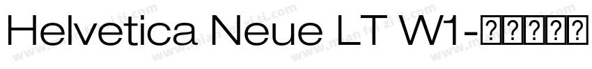 Helvetica Neue LT W1字体转换